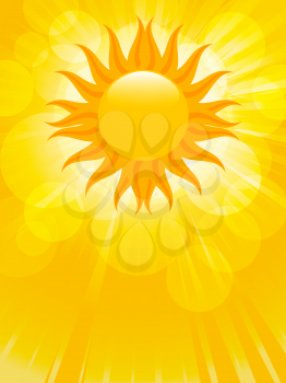 Royalty Free Clipart Image of a Summer Sun