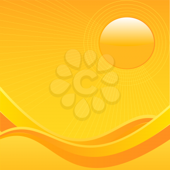 Royalty Free Clipart Image of a Summer Sun