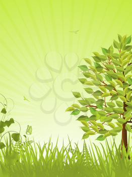 Royalty Free Clipart Image of a Spring Background