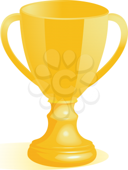 Royalty Free Clipart Image of a Gold Trophy