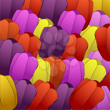 Royalty Free Clipart Image of a Tulip Background