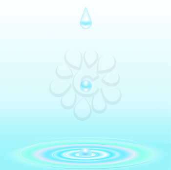 Royalty Free Clipart Image of a Water Droplet Background