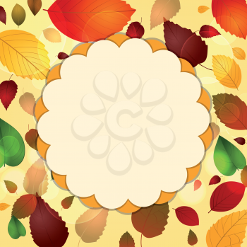 Autumn leaf background and border