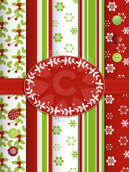 Christmas background and holly border