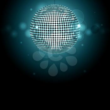 Disco ball background with glows