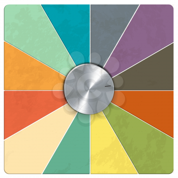 Chome Dial on Retro style Segmented Background