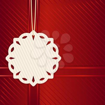 Royalty Free Clipart Image of a Snowflake Tag