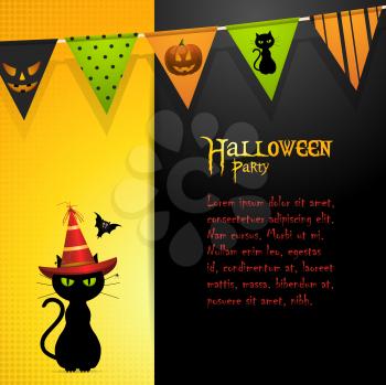 Royalty Free Clipart Image of a Halloween Party Invitation