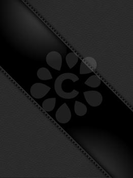 Royalty Free Clipart Image of a Black Leather Background