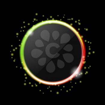 Royalty Free Clipart Image of a Neon Circle