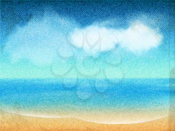 Ocean Scene on Canvas Background