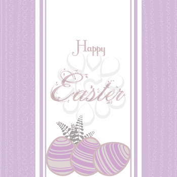 Easter Egg Background, Floral Text and Pink Border