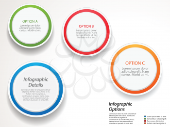 Infographic with Colored Circles over White Background
