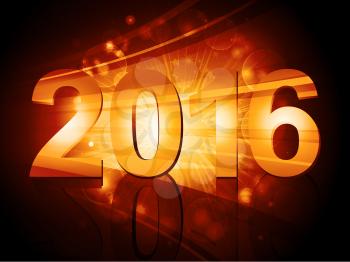 2016 New Year Starburst Landscape Background