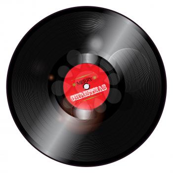 3D Christmas Record Vinyl with Glowing Lights