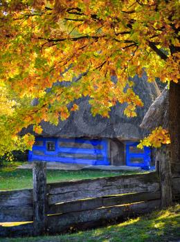 Royalty Free Photo of a House in the Western Carpathian Region of Ukraine