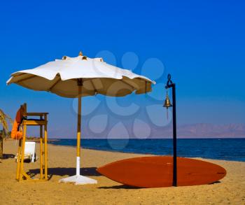 Royalty Free Photo of a Lifeguard Stand on a Beach