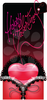 Royalty Free Clipart Image of a Valentine's Greeting Card