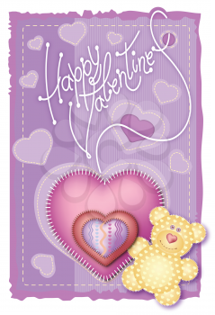 Royalty Free Clipart Image of a Greeting Card Valentine