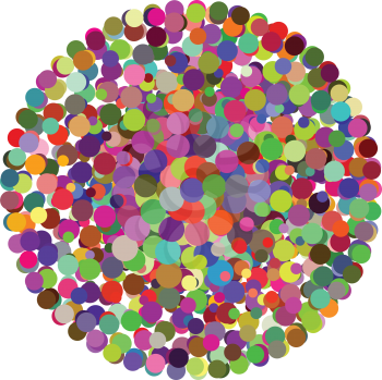 Royalty Free Clipart Image of a Multi-Coloured Circle