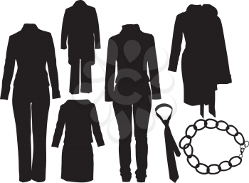Royalty Free Clipart Image of Fashion Items and Accessories