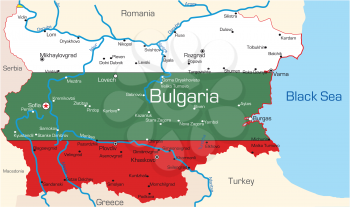 Royalty Free Clipart Image of an Abstract Map of Bulgaria