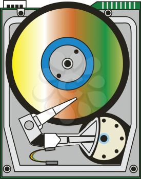 Royalty Free Clipart Image of a Hard Drive