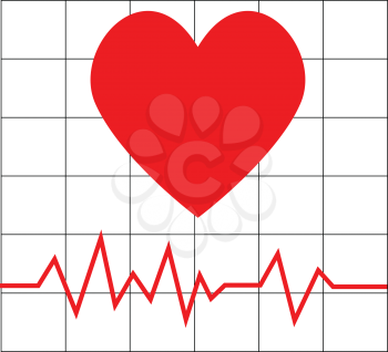 Royalty Free Clipart Image of a Heartbeat
