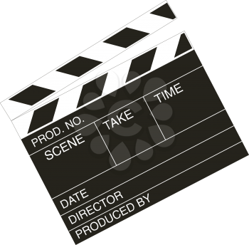 Royalty Free Clipart Image of a Clapperboard