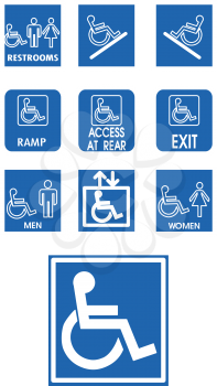 Royalty Free Clipart Image of a Accessibility Signs