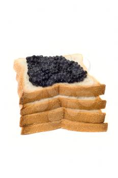 Royalty Free Photo of Bread and Caviar 