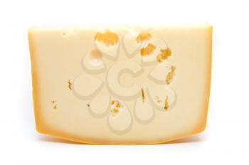  Piece of cheese on white background