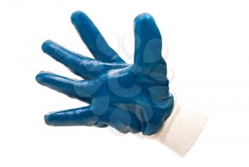 Royalty Free Photo of a Blue Work Glove 