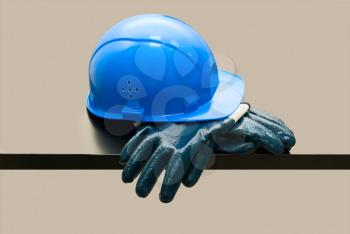Royalty Free Photo of a Hardhat and Gloves 