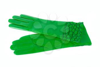Royalty Free Photo of Green Leather Gloves
