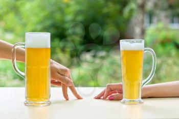 Royalty Free Photo of Two Glasses of Beer