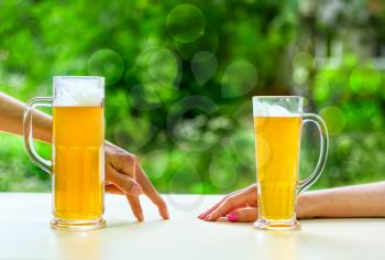 Royalty Free Photo of Two Glasses of Beer