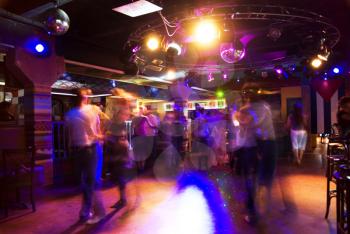 Royalty Free Photo of People Dancing in a Club