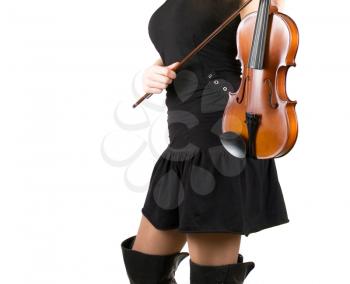 Royalty Free Photo of a Woman Playing a Violin