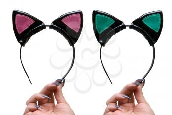 Royalty Free Photo of Cat Ear Costumes