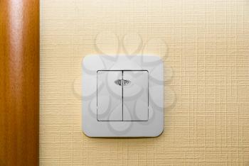 Royalty Free Photo of an Electrical Light Wall Switch