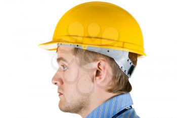 Royalty Free Photo of a Man Wearing a Hardhat 