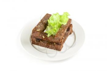 Royalty Free Photo of Toasted Bread With Lettuce