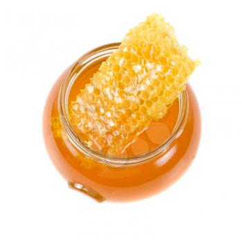 Royalty Free Photo of a Jar of Organic Honey 