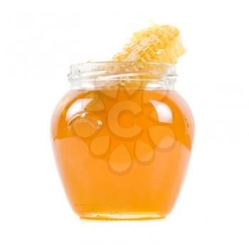 Royalty Free Photo of a Jar of Organic Honey 
