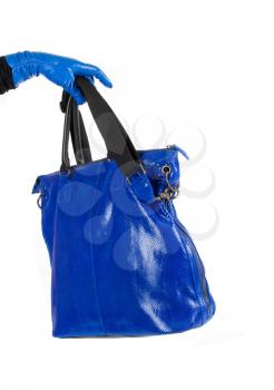 Royalty Free Photo of a Woman Holding a Purse