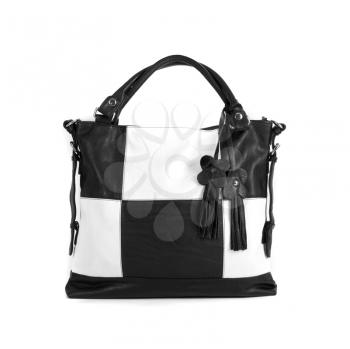 Royalty Free Photo of a Black and White Purse