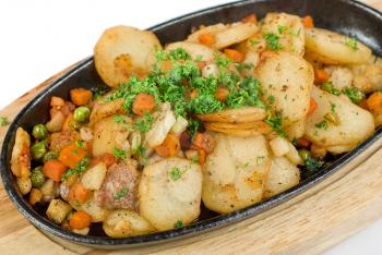 Royalty Free Photo of Fried Potatoes With Vegetables