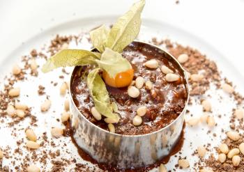 Royalty Free Photo of a Chocolate Risotto Dessert