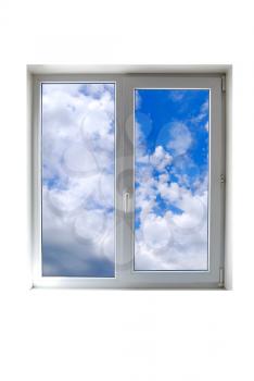 Royalty Free Photo of a Window With Clouds